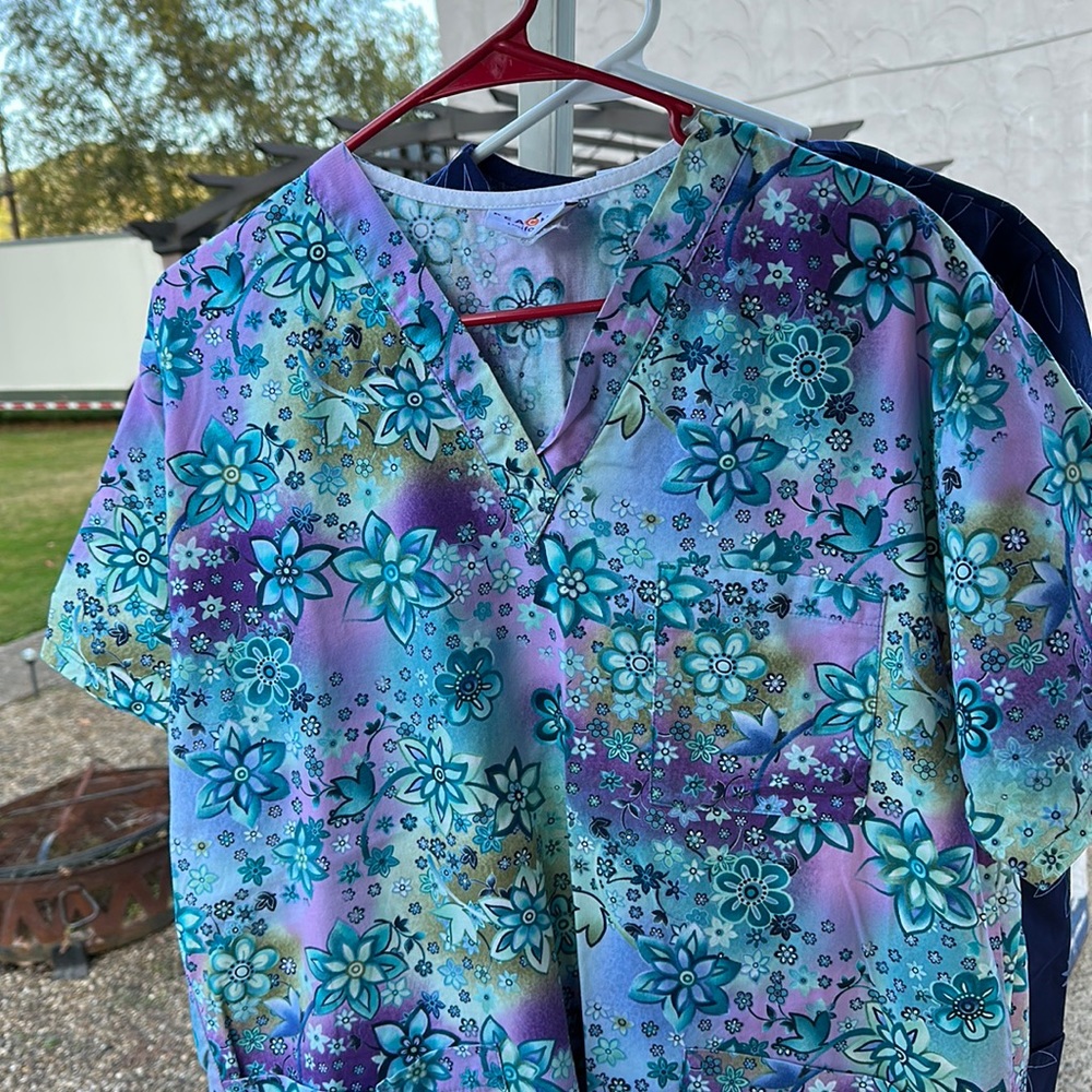 Peaches Uniform scrub top